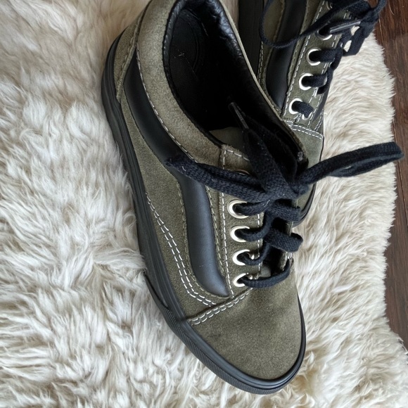 Chunky Filmore platform sole Vans army green sneakers women’s 8 men’s 6.5 - Picture 2 of 5
